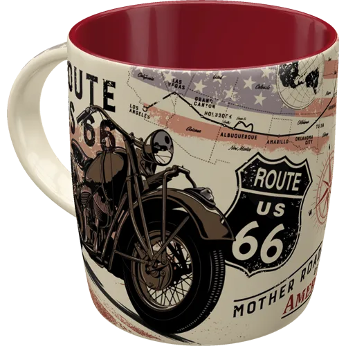 nostalgic-art-route-66-bike-map-tazza-in-ceramica-330-ml image 1