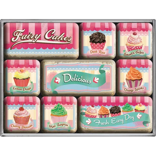 nostalgic-art-fairy-cakes-delicious-set-magneti-7x9-cm image 1
