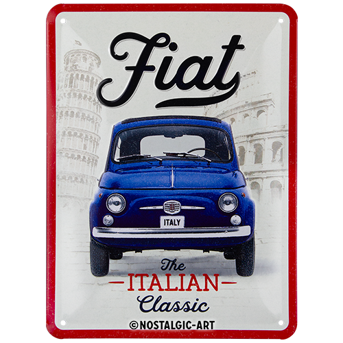 nostalgic-art-fiat-500-the-italian-classic-targa-in-metallo-15x20-cm-2 image 1