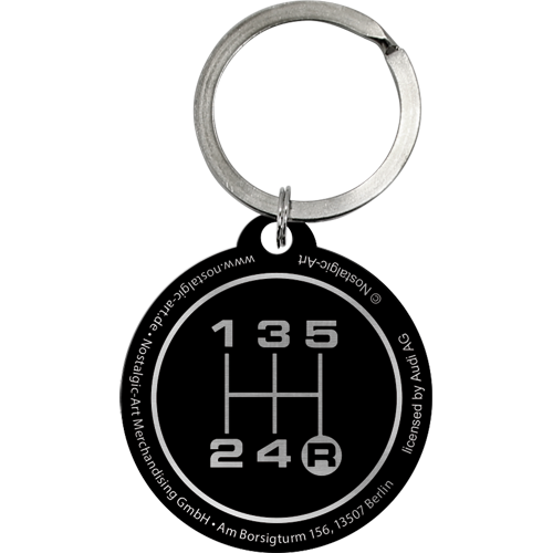 nostalgic-art-audi-logo-portachiavi-in-metallo-4-cm image 2