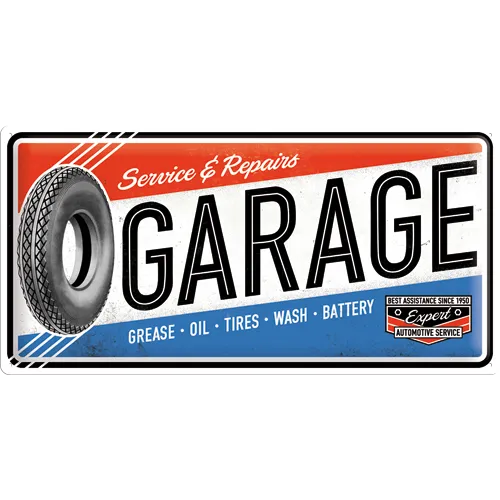 nostalgic-art-garage-targa-in-metallo-25x50-cm image 1