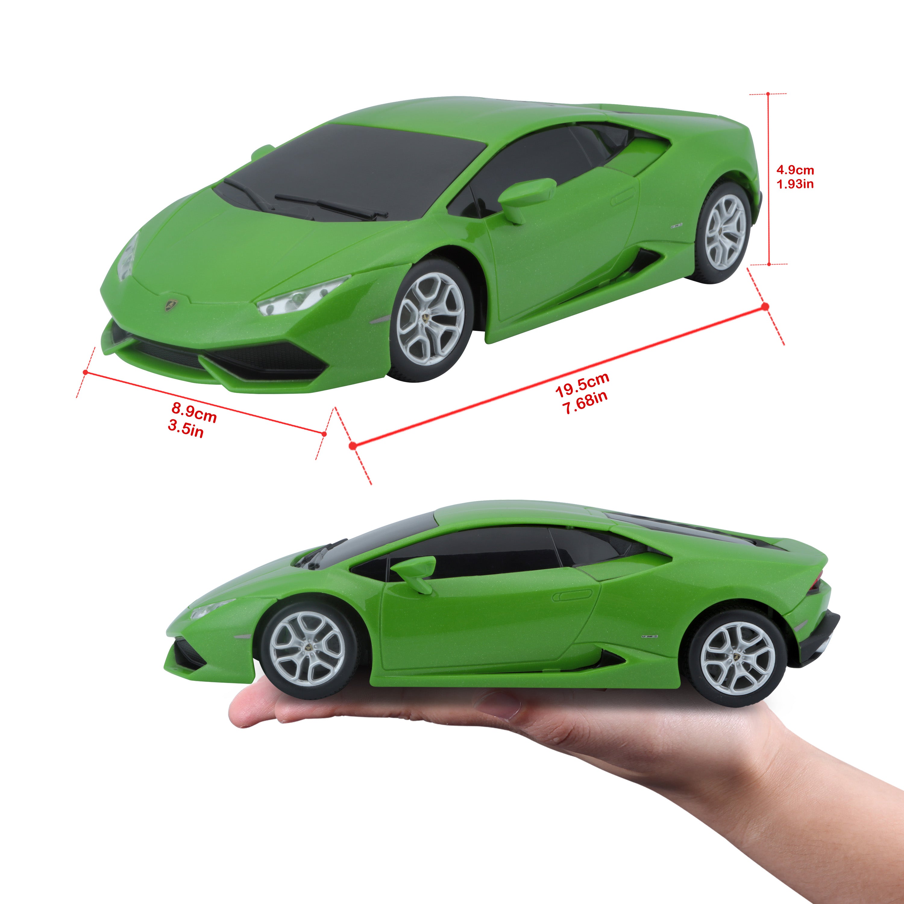 bburago-co-pack-lamborghini-hurac-n-coup-verde-auto-telecomandata-1-24-modellino image 3