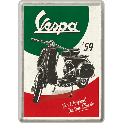 nostalgic-art-vespa-the-italian-classic-metal-card image 1