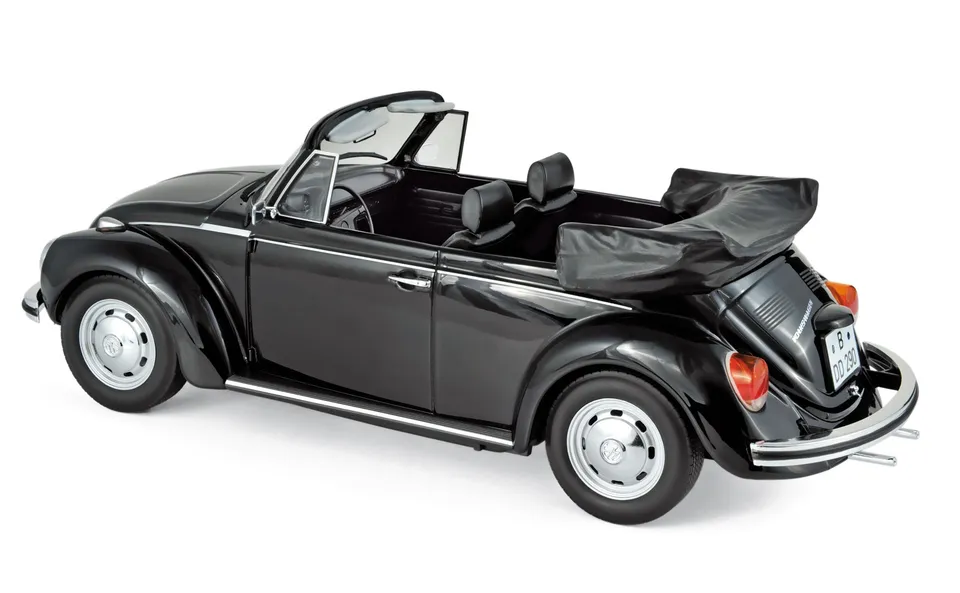 norev-vw-1303-maggiolino-cabriolet-1972-modellino-auto-1-18-nero-200-pz image 1