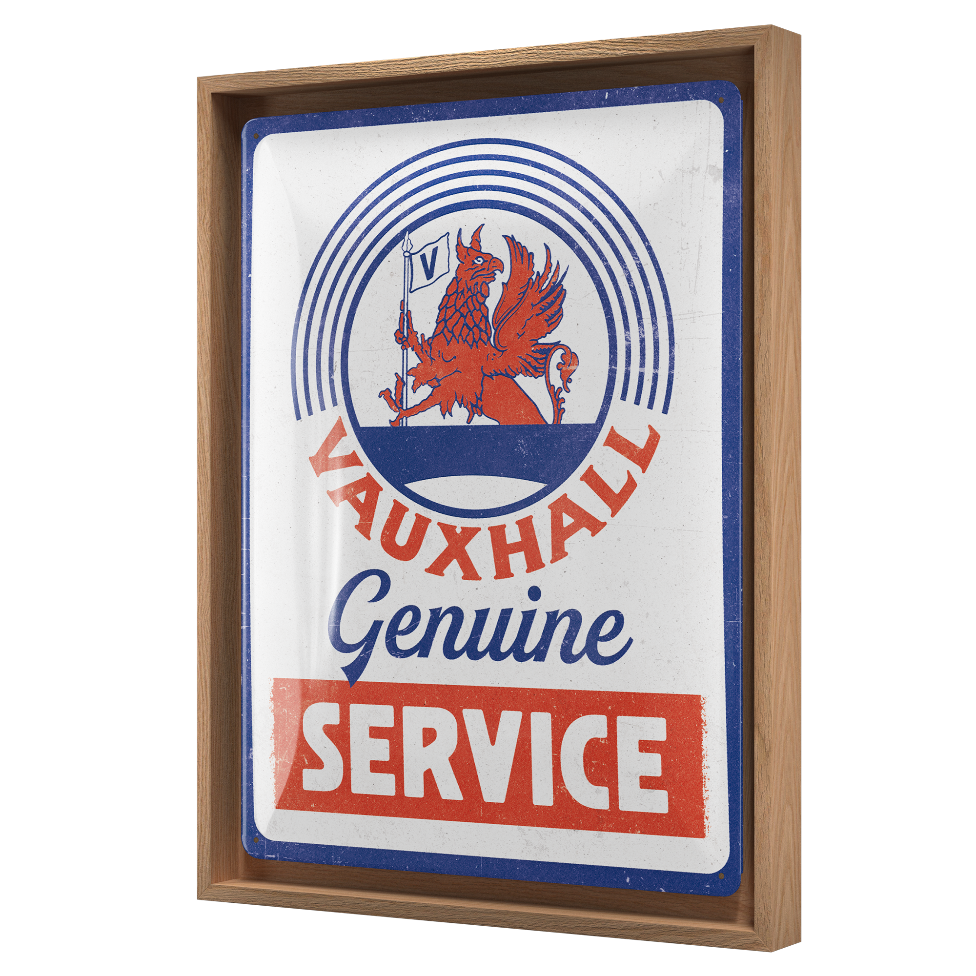 nostalgic-art-vauxhall-genuine-service-n-frame-l-edition-cornice-in-legno-33-5-x image 1