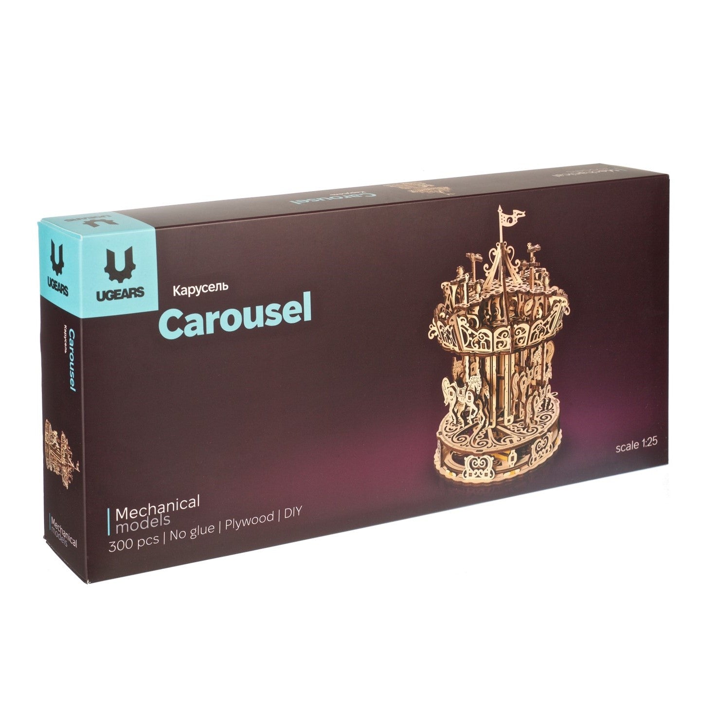 ugears-carousel-giostra-meccanica-in-legno-puzzle-3d image 5