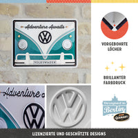 nostalgic-art-vw-bulli-adventure-awaits-targa-in-metallo-15x20-cm-2 image 2