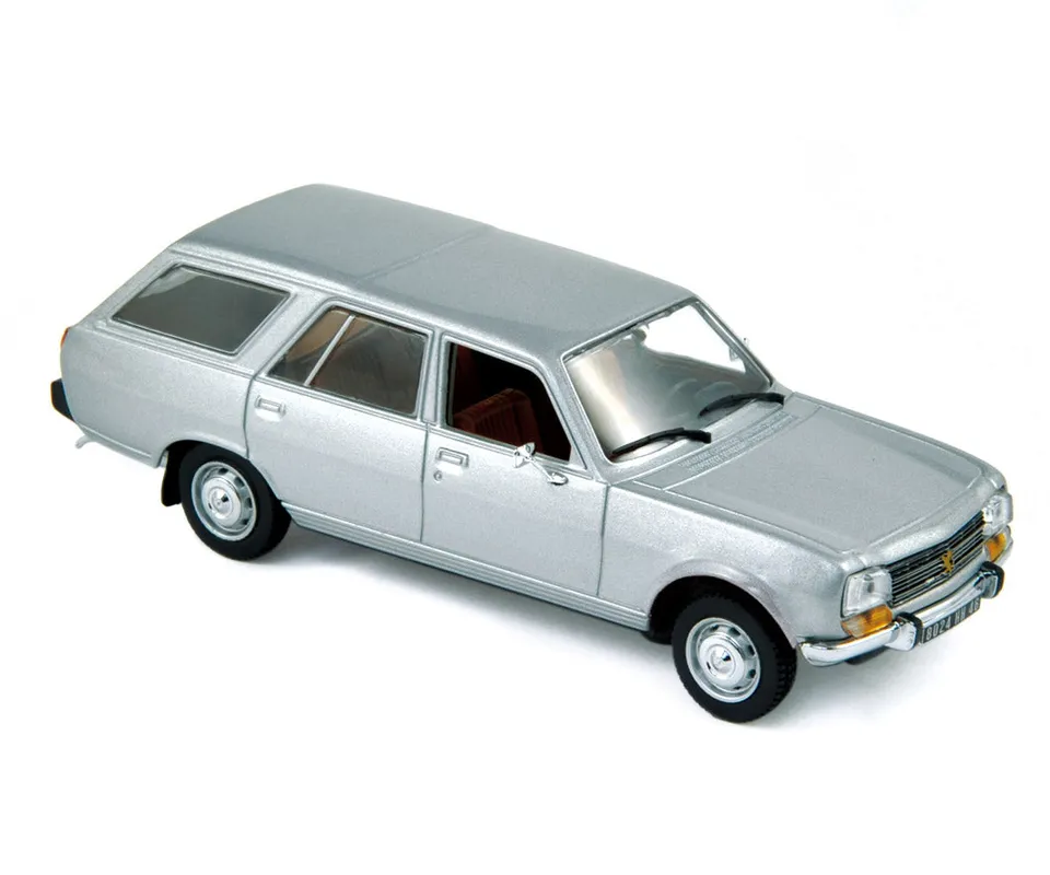 norev-peugeot-504-estate-1979-modellino-auto-1-43-grigio-chiaro-metallizzato image 1
