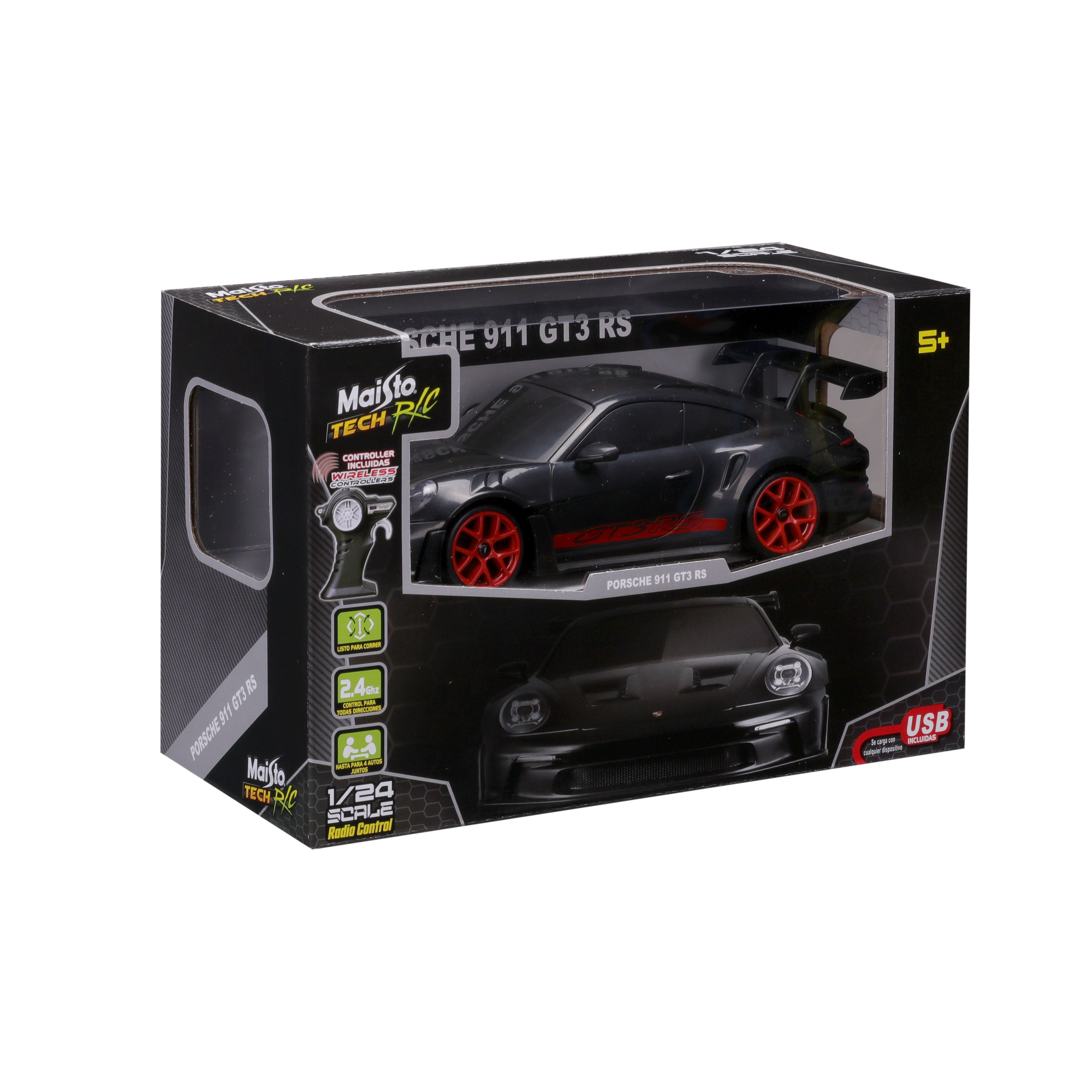 maisto-tech-porsche-911-gt3-rs-radiocomandata-1-24-special-pack-nera image 4