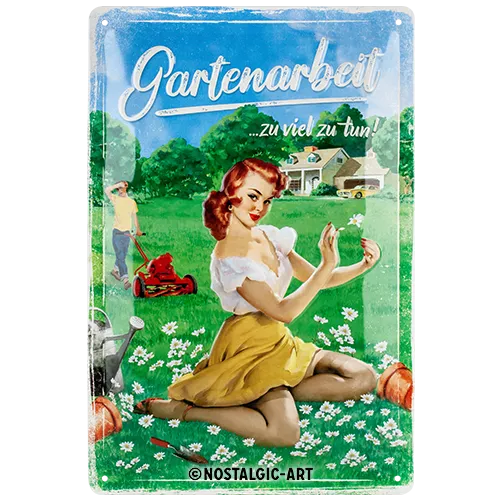 nostalgic-art-gartenarbeit-special-edition-targa-in-metallo-20x30-cm image 1