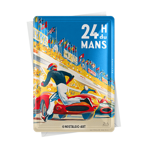 nostalgic-art-24h-le-mans-racing-poster-blue-metal-card-10x14-cm image 2