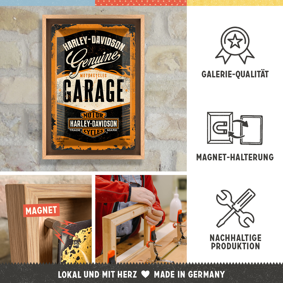 nostalgic-art-harley-davidson-garage-n-frame-m-edition-24x33-5-cm image 3