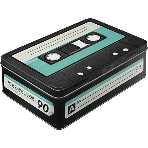 nostalgic-art-retro-cassette-scatola-in-metallo-piatta-2-5-l image 1