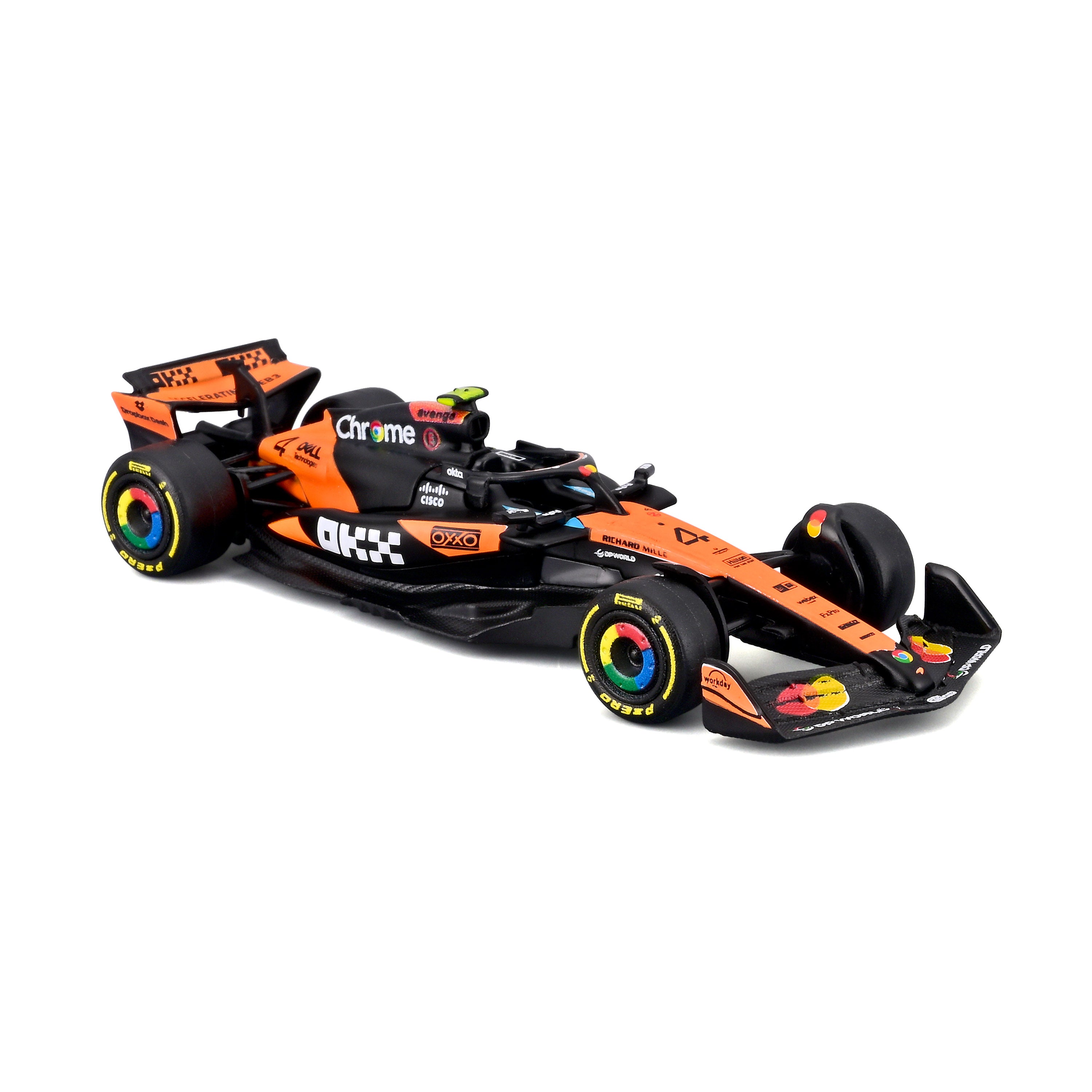 bburago-mclaren-f1-mcl39-2025-4-lando-norris-modellino-scala-1-64-con-teca image 6