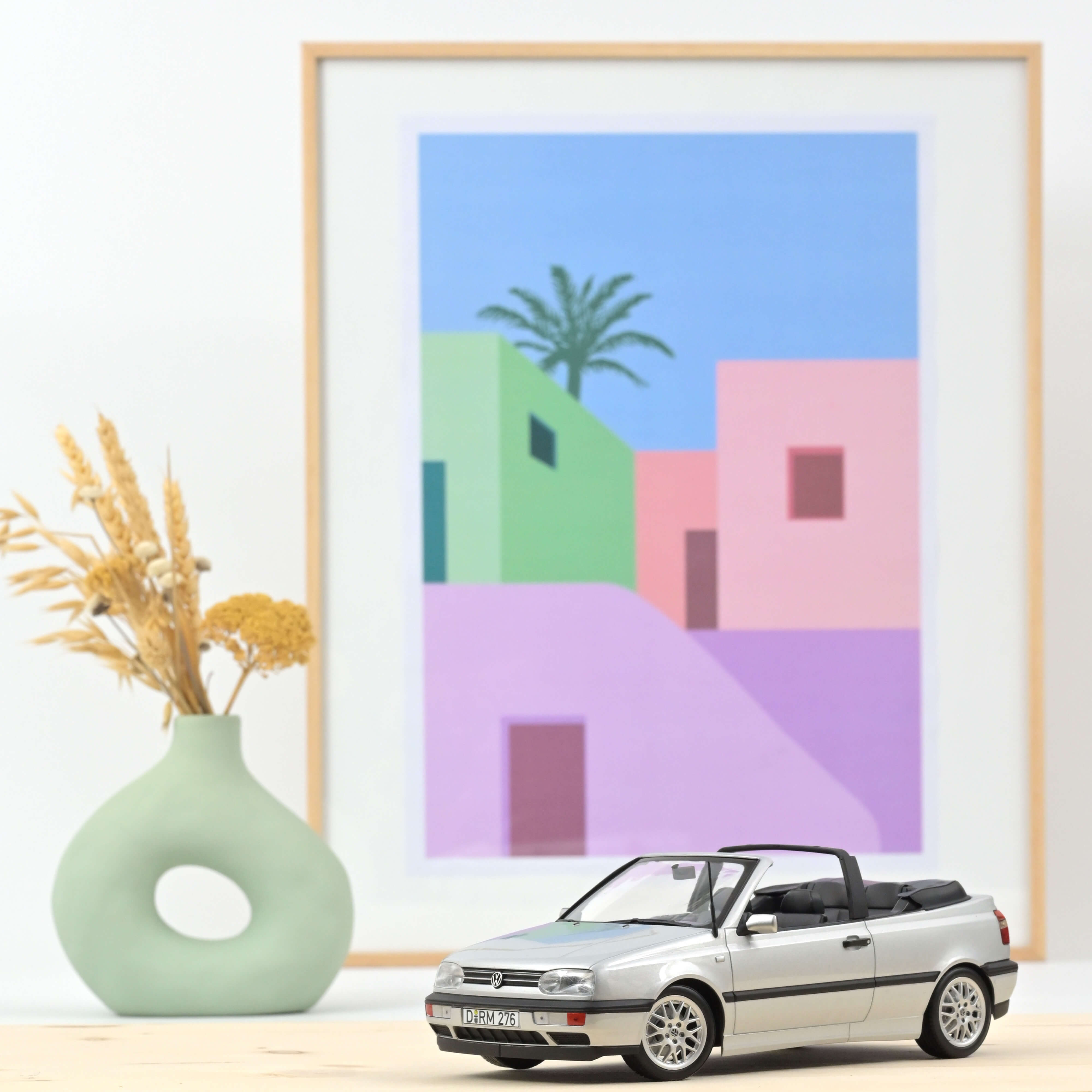 norev-vw-golf-cabriolet-1995-argento-modellino-1-18 image 1