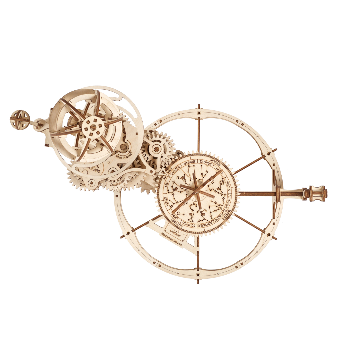 ugears-mechanical-tellurion-planetario-sole-terra-luna-in-legno image 3