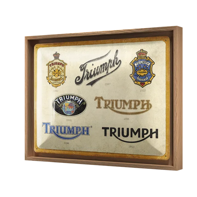 nostalgic-art-triumph-logo-evolution-cornice-n-frame-l-33-5x44-cm image 1