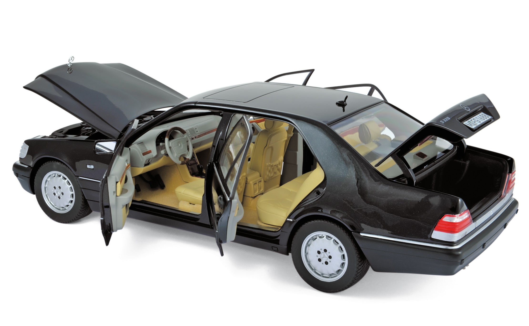 norev-mercedes-benz-s320-1997-modellino-auto-1-18-noir-m-tallis image 2