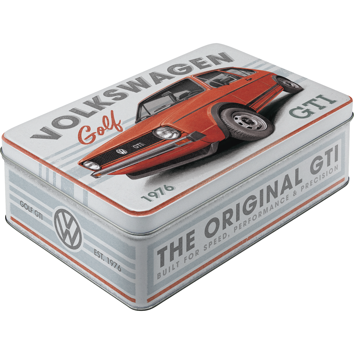 nostalgic-art-volkswagen-vw-golf-gti-1976-scatola-piatta-in-metallo-2-5-l image 1