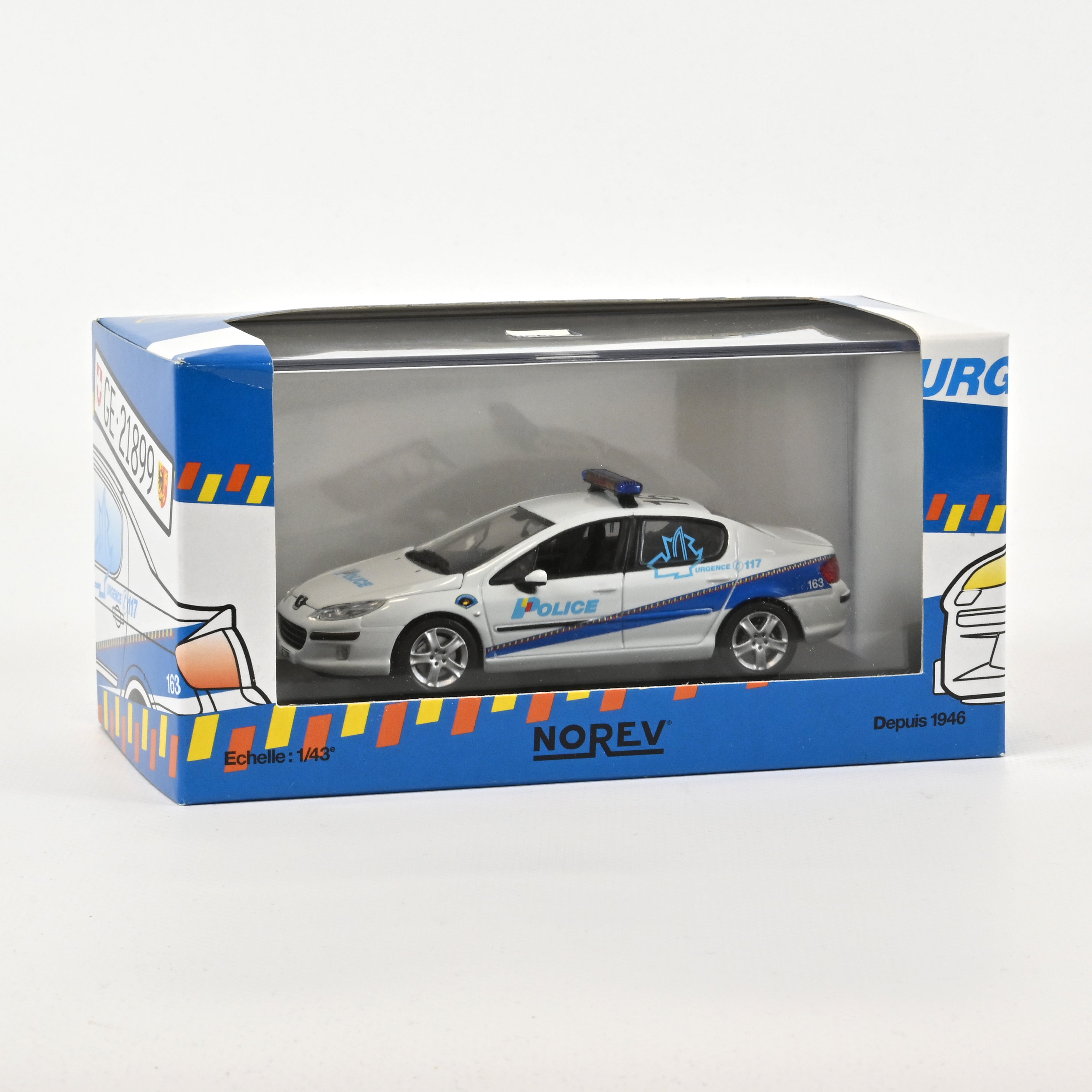 norev-peugeot-407-police-ginevra-modellino-auto-1-43 image 1