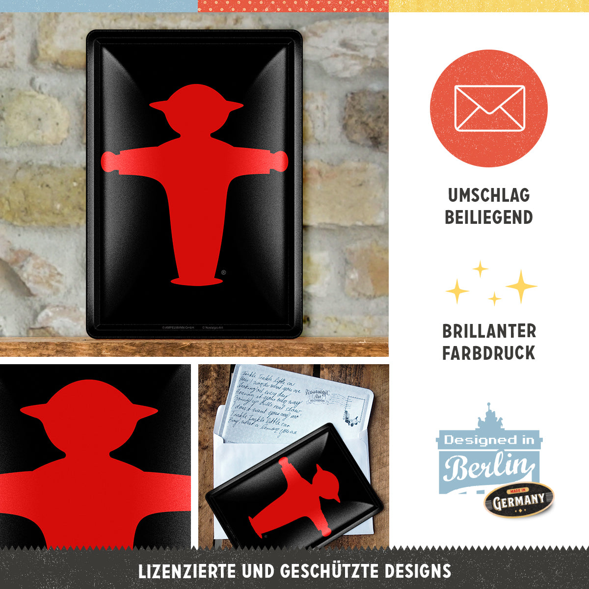 nostalgic-art-ampelmann-rosso-cartolina-in-metallo-10x14-cm image 2