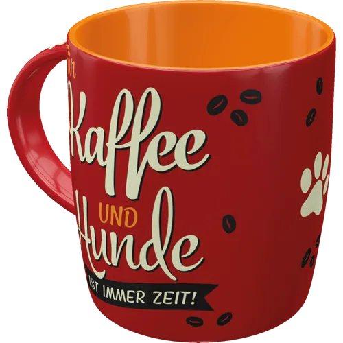 nostalgic-art-pfotenschild-kaffee-und-hunde-tazza-in-ceramica-330-ml image 1