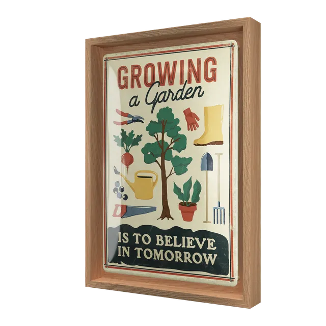 nostalgic-art-growing-a-garden-n-frame-m-edition-24x33-5-cm image 1