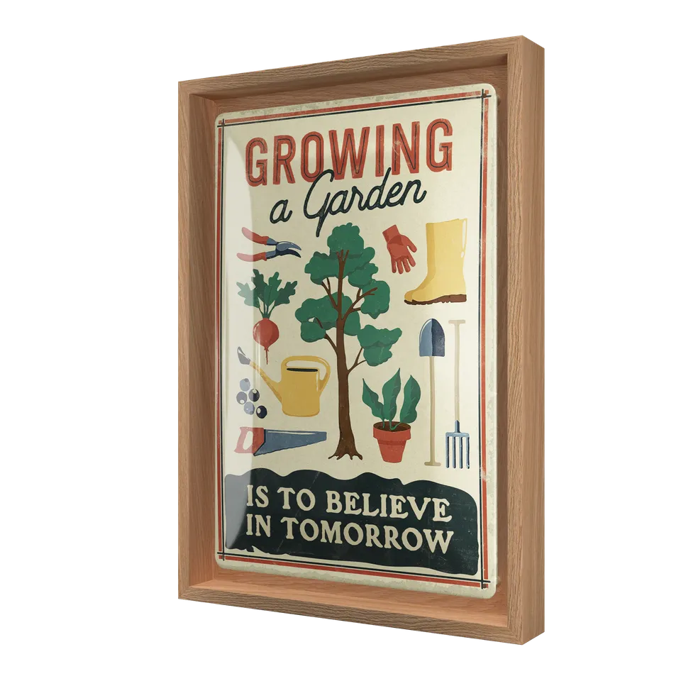 nostalgic-art-growing-a-garden-n-frame-m-edition-24x33-5-cm image 1