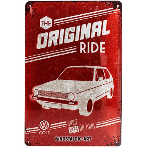 nostalgic-art-vw-golf-the-original-ride-targa-in-metallo-20x30-cm-2 image 1