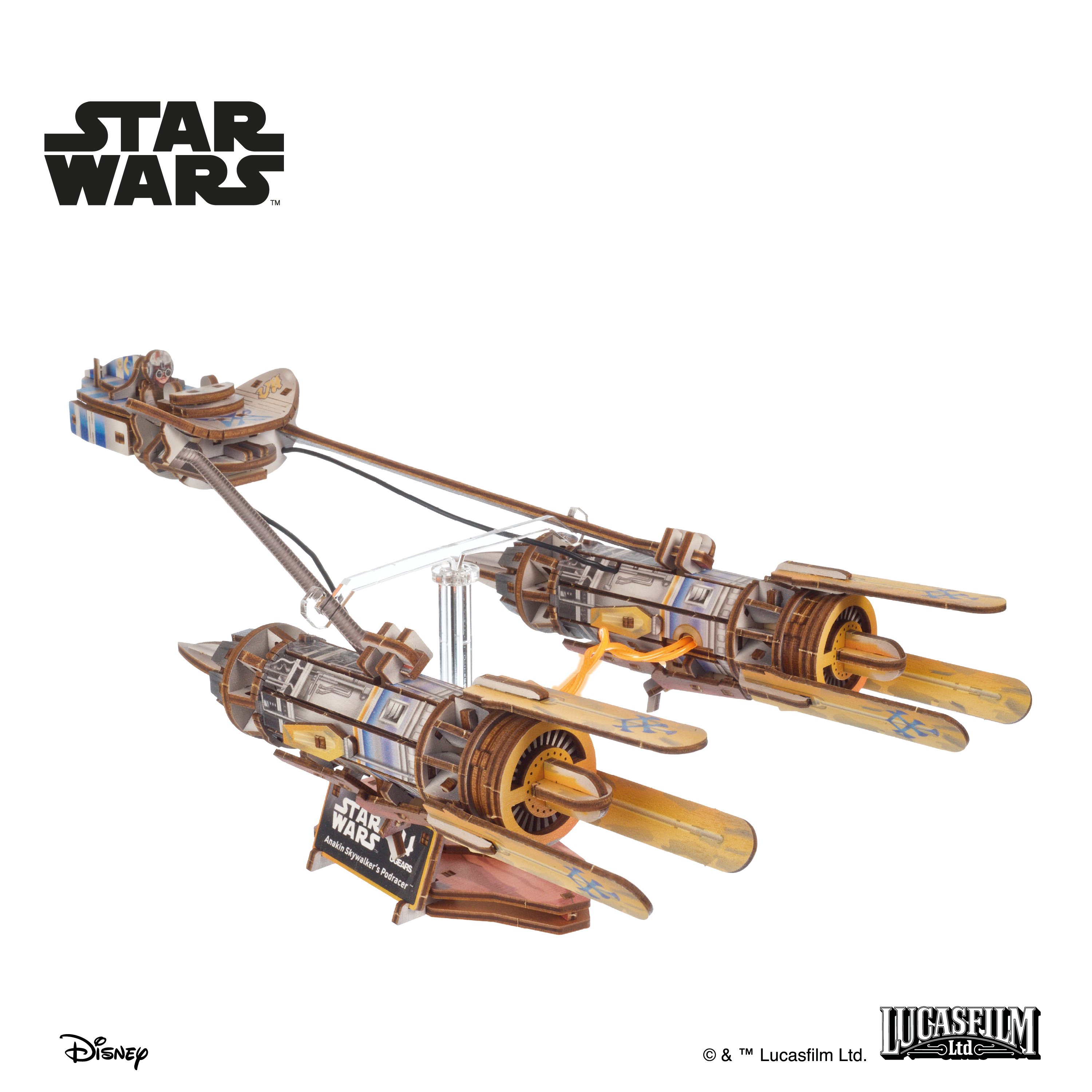 ugears-anakin-skywalker-s-podracer-star-wars-modello-3d-in-legno-meccanico-da-co image 4