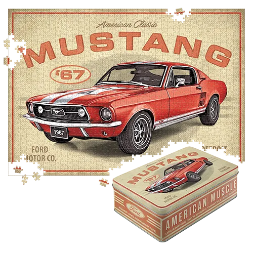 nostalgic-art-puzzle-in-latta-ford-mustang-gt-1967-red-1000-pezzi image 1