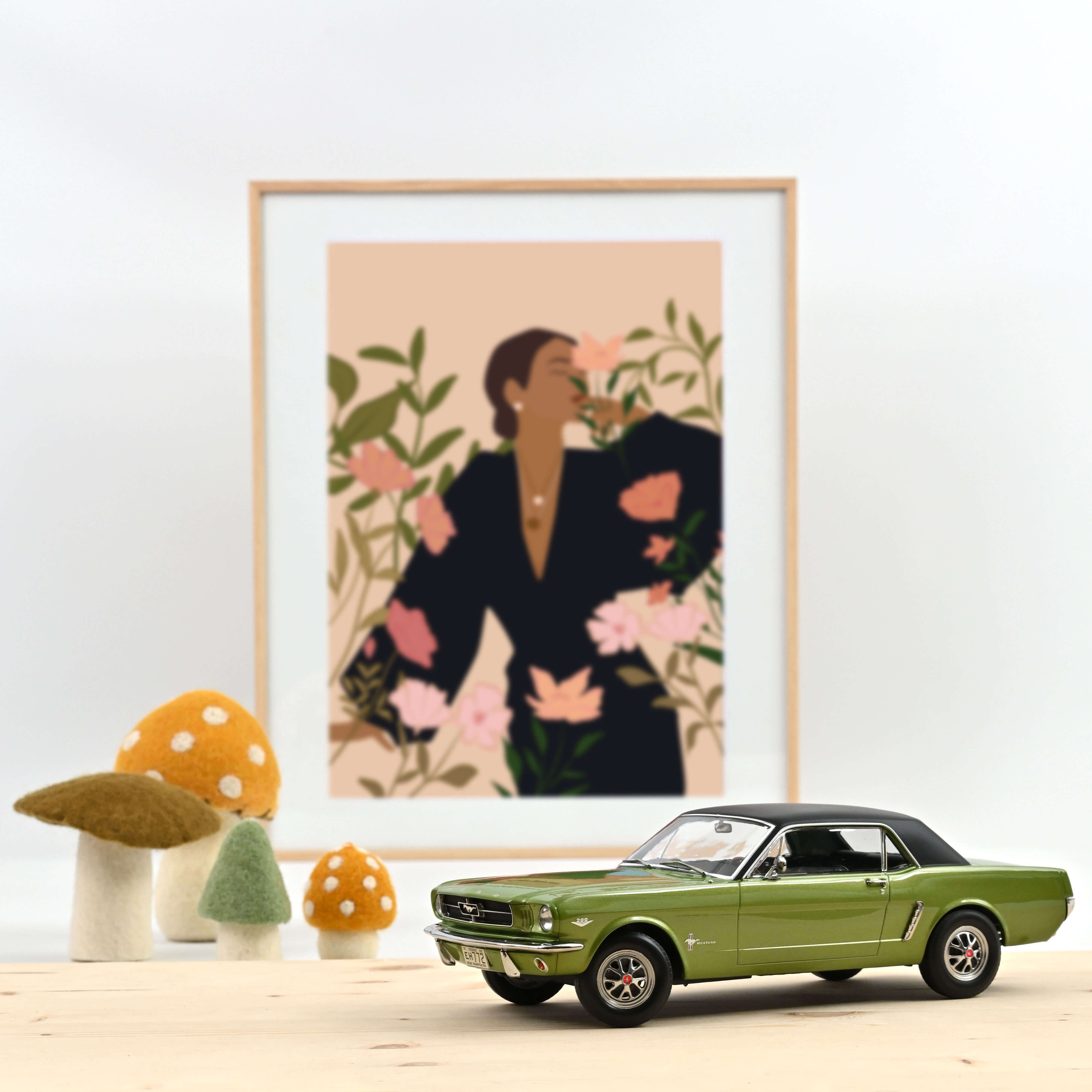 norev-ford-mustang-hardtop-coup-1965-oro-honey-met-1-18-modellino-auto-200-pz image 1
