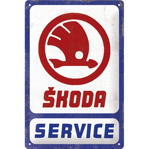nostalgic-art-skoda-service-targa-in-metallo-20x30-cm image 1