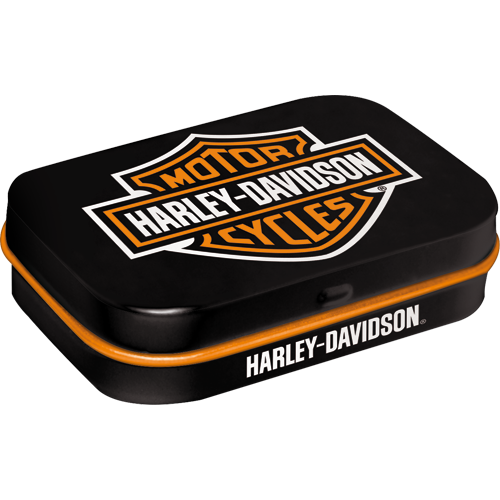nostalgic-art-harley-davidson-logo-scatola-tascabile-in-metallo-6x4x1-6-cm image 1