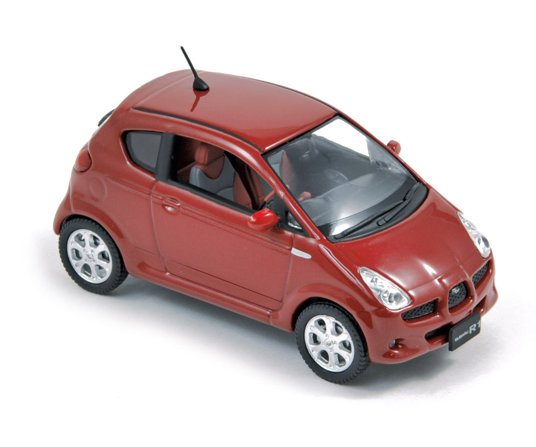 norev-subaru-r1-2006-red-modellino-auto-die-cast-1-43 image 1
