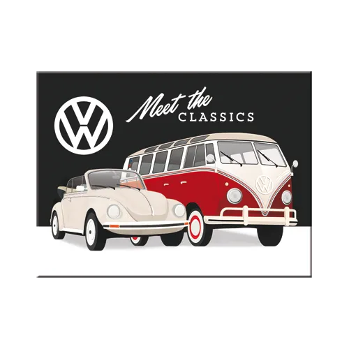 nostalgic-art-volkswagen-vw-meet-the-classics-magnete-da-frigo-6x8-cm image 1