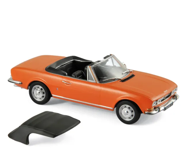 norev-peugeot-504-cabrio-1970-modellino-auto-1-43-arancione-capucine image 1