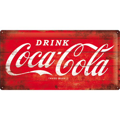 nostalgic-art-coca-cola-logo-red-targa-in-metallo-25x50-cm image 1