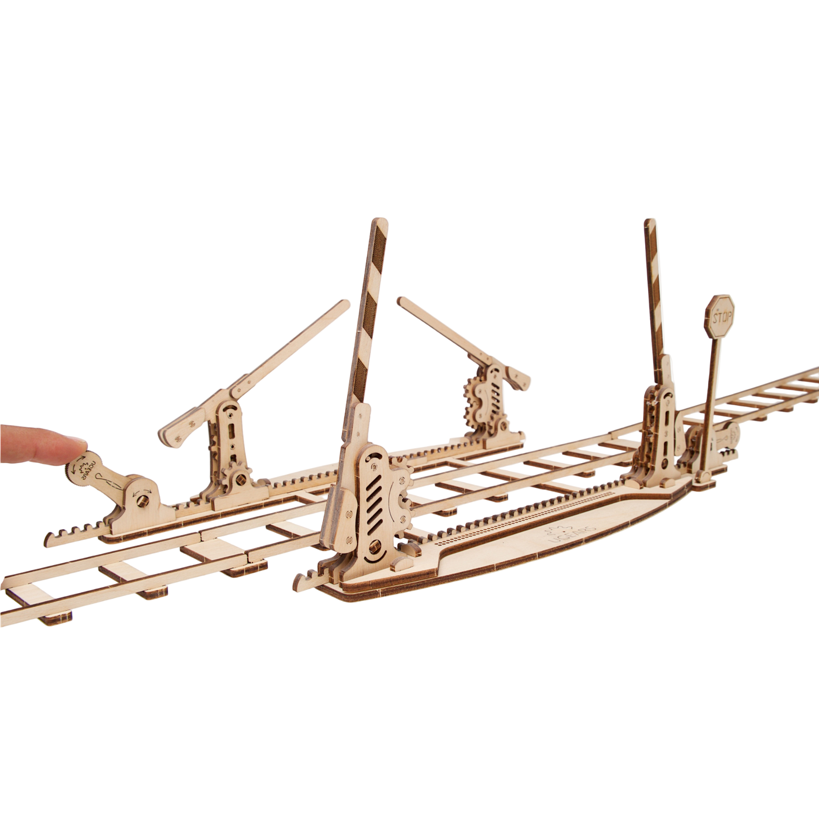 ugears-set-of-rails-with-crossing-set-4-metri-di-binari-con-passaggio-a-livello image 2