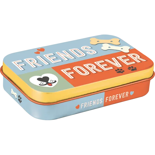 nostalgic-art-pfotenschild-friends-forever-scatola-tascabile-in-latta image 1