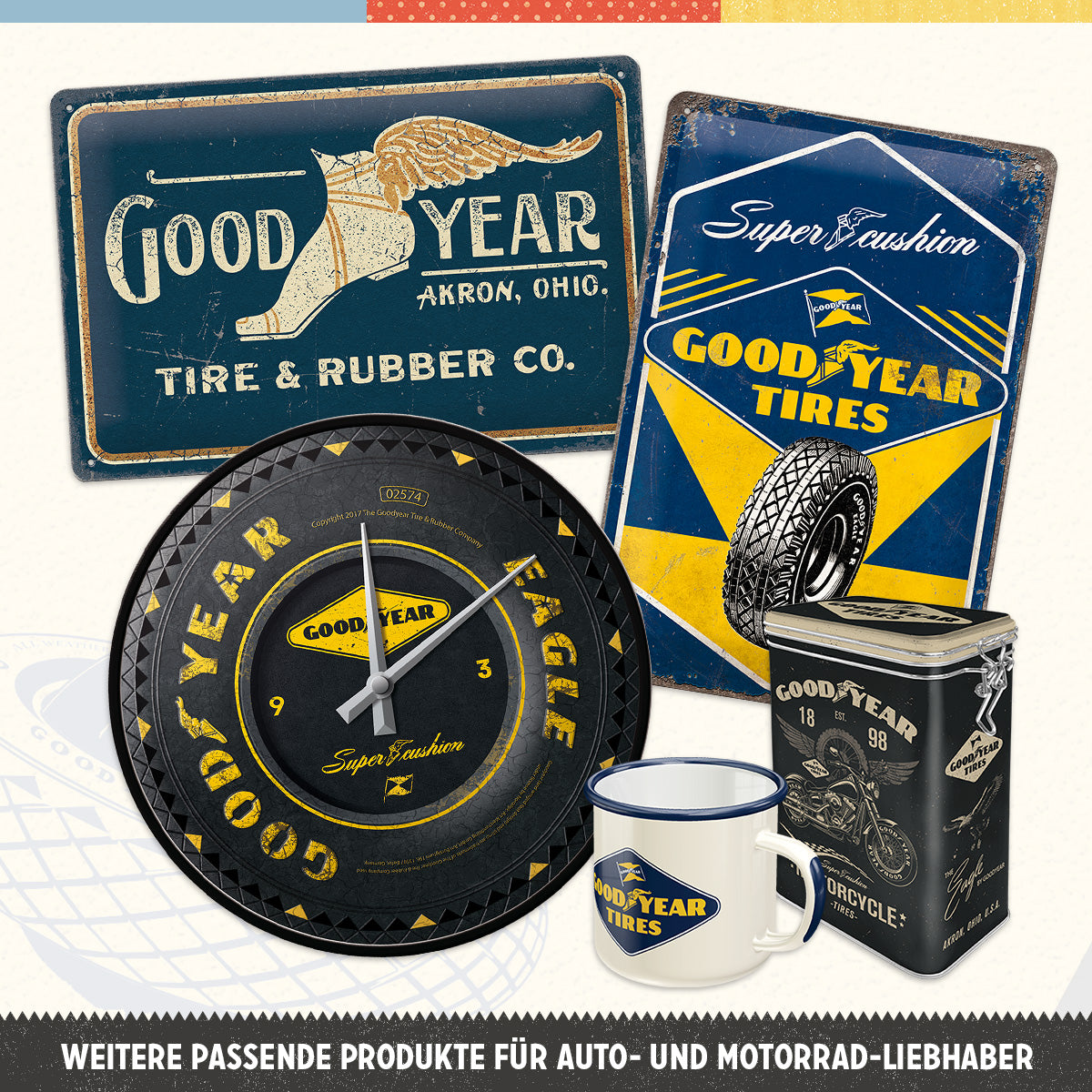 nostalgic-art-goodyear-logo-white-tazza-smaltata-in-acciaio-360-ml image 5