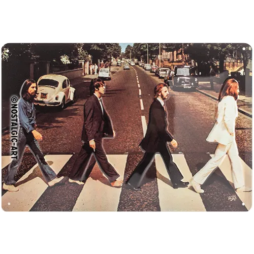 nostalgic-art-fab4-abbey-road-targa-in-metallo-20-x-30-cm image 1