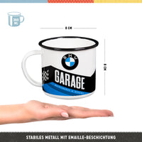 nostalgic-art-bmw-garage-tazza-smaltata-360-ml-8x8-cm image 2