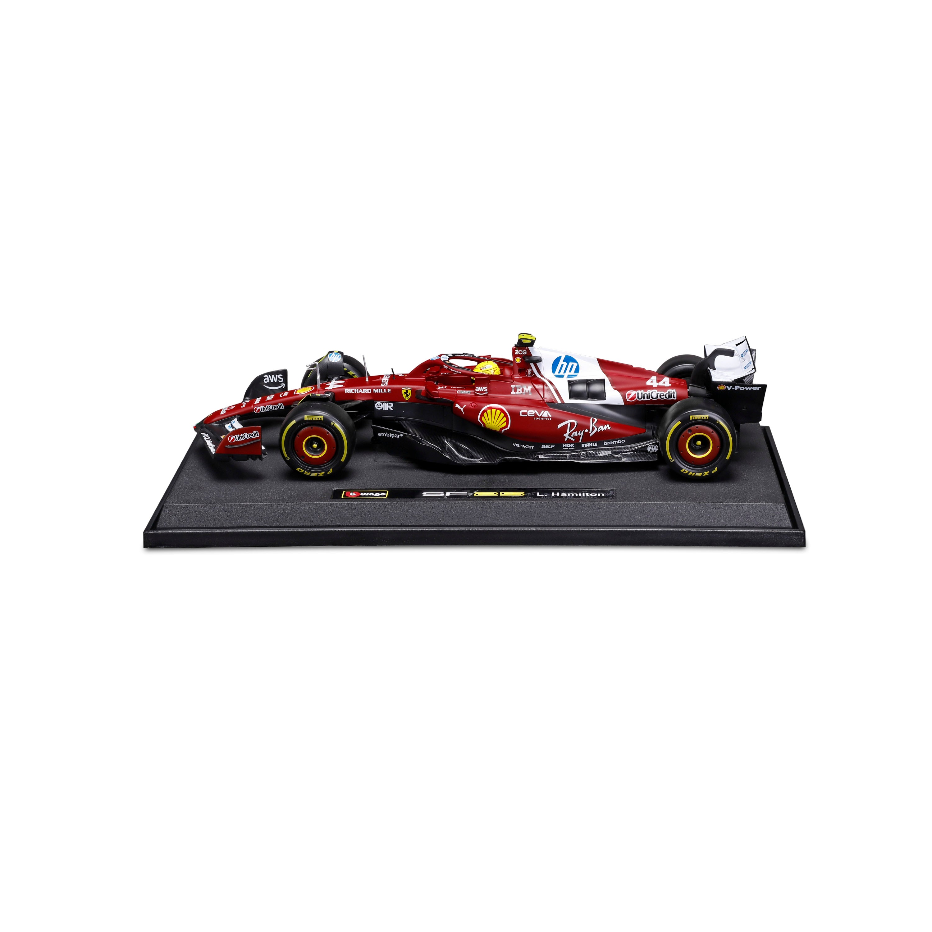 bburago-ferrari-sf-25-lewis-hamilton-44-f1-2025-modellino-1-18 image 3