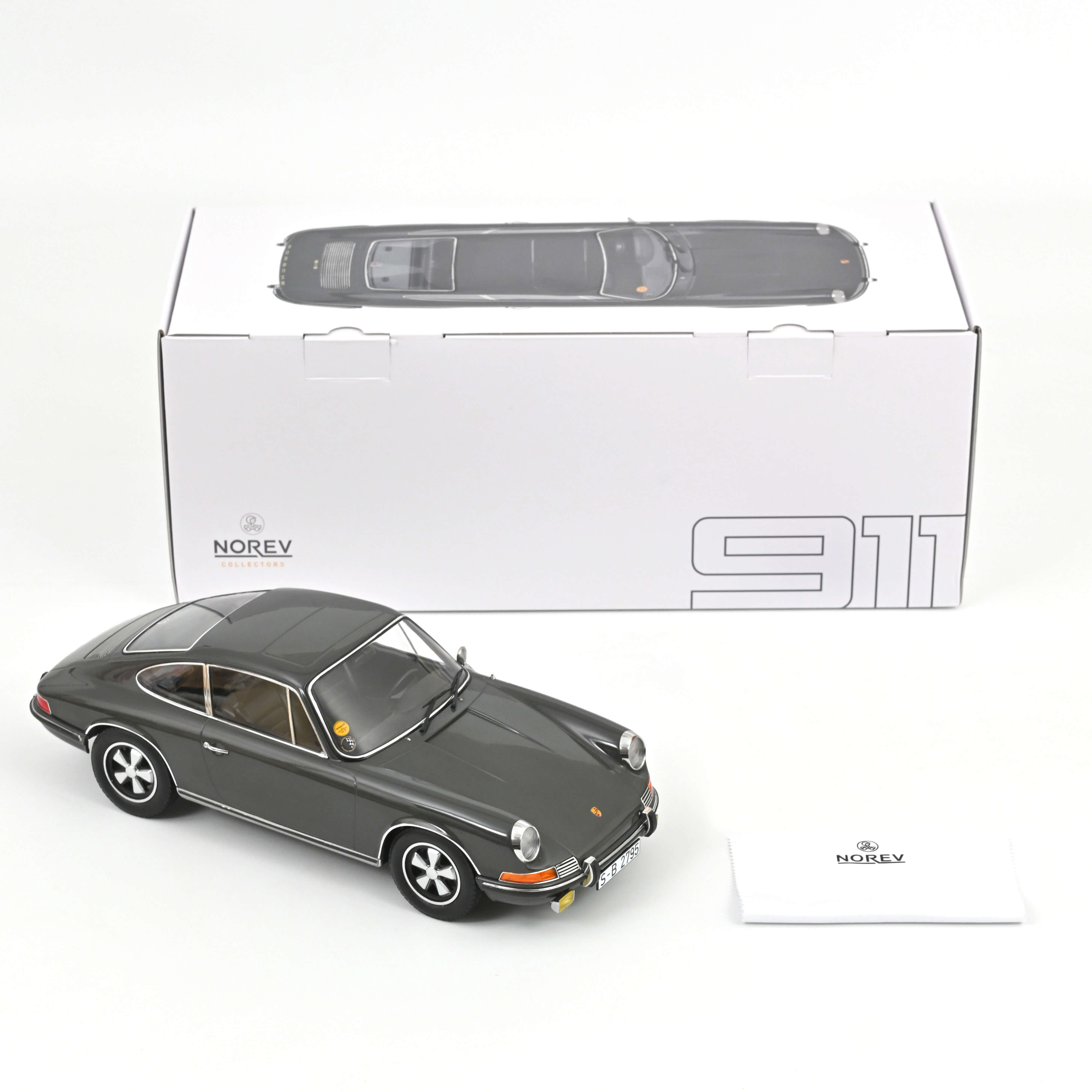 norev-porsche-911-s-1970-gris-ardoise-modellino-auto-1-12 image 3