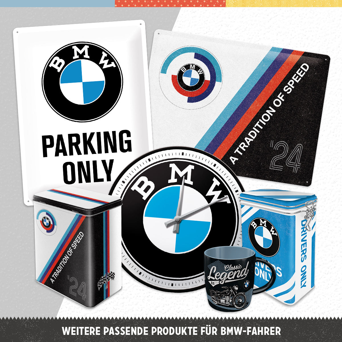 nostalgic-art-bmw-drivers-only-targa-in-metallo-da-appendere-10x20-cm image 5