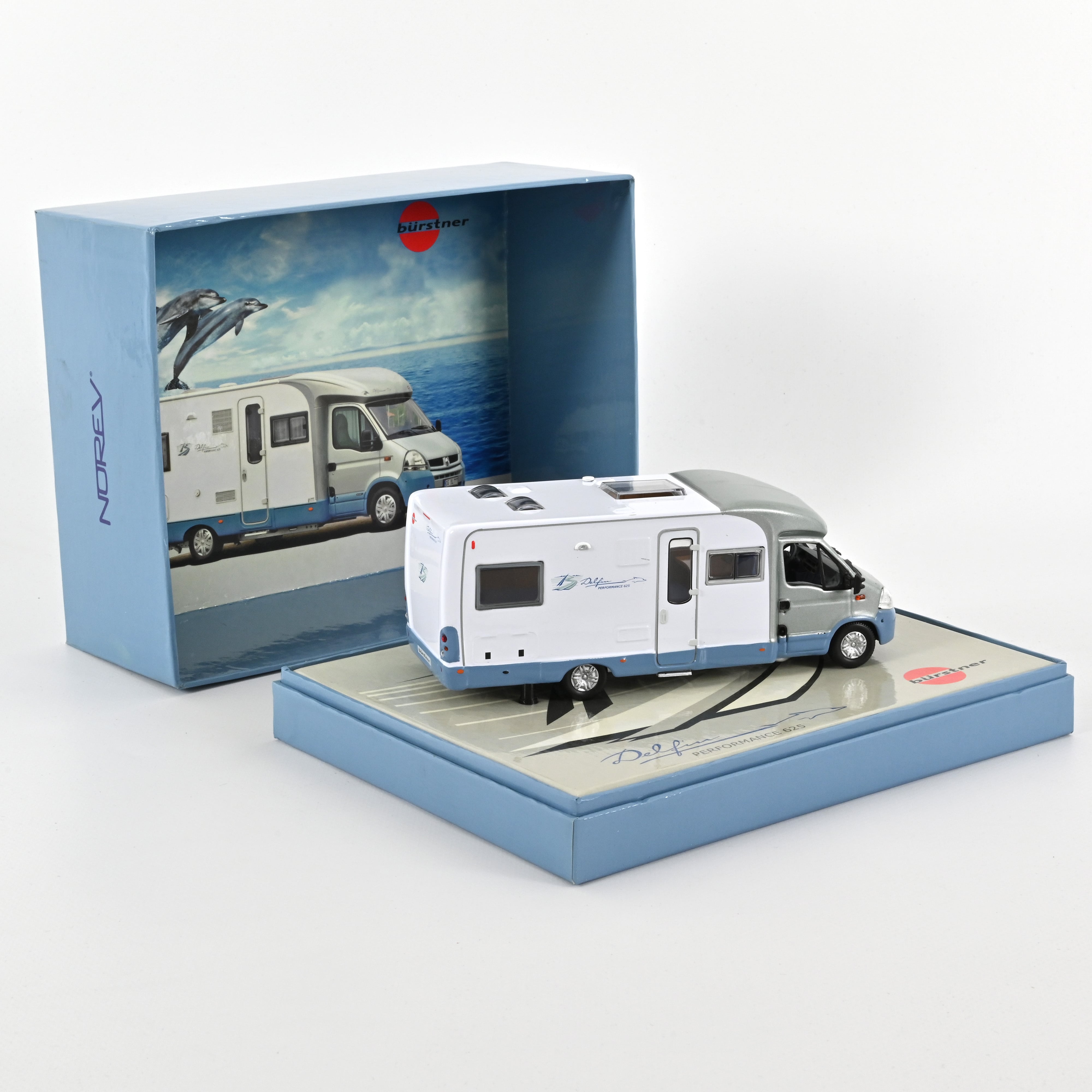 norev-renault-b-rstner-delfin-performance-625-camper-modellino-1-43 image 1