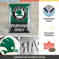 nostalgic-art-skoda-parking-only-targa-in-metallo-30x40-cm image 4
