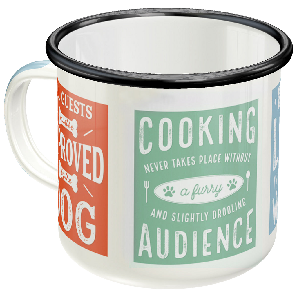 nostalgic-art-pfotenschild-dog-rules-tazza-smaltata-360-ml image 1