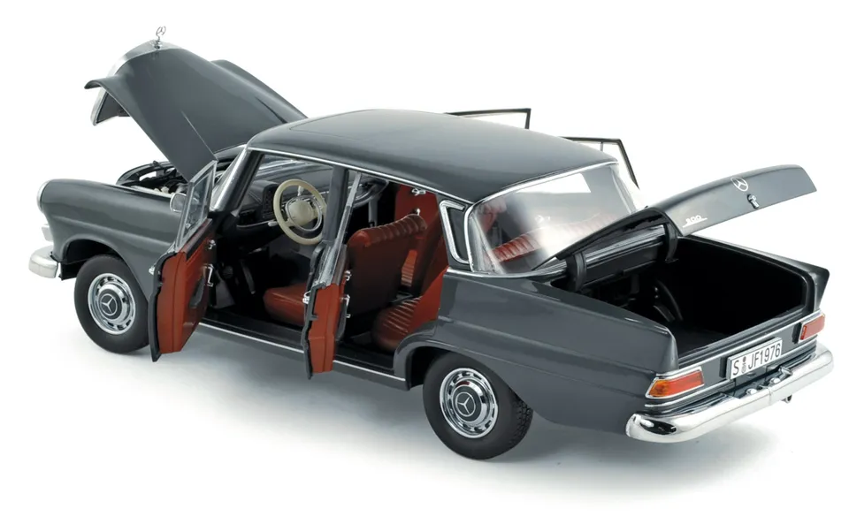 norev-mercedes-benz-200-berlina-1966-modellino-auto-1-18-grigio image 1